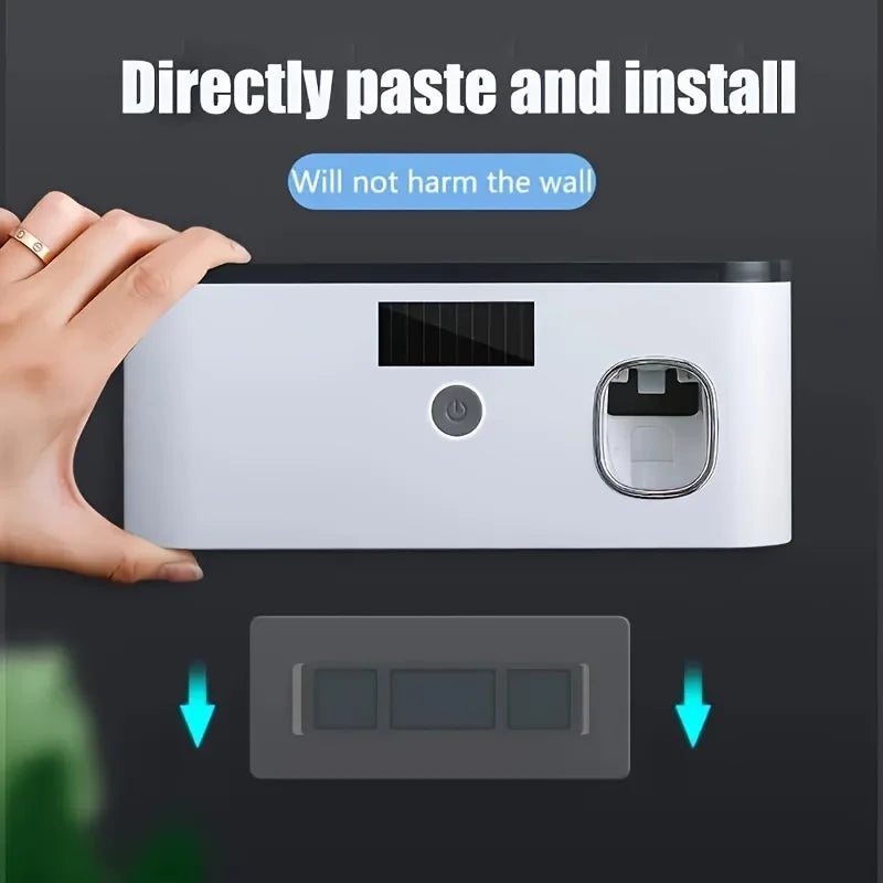 Intelligent UV Toothbrush Sterilizer & Automatic Toothpaste Dispenser